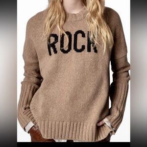 Zadig & Voltaire ROCK wool sweater camel color small excllnt con wore once